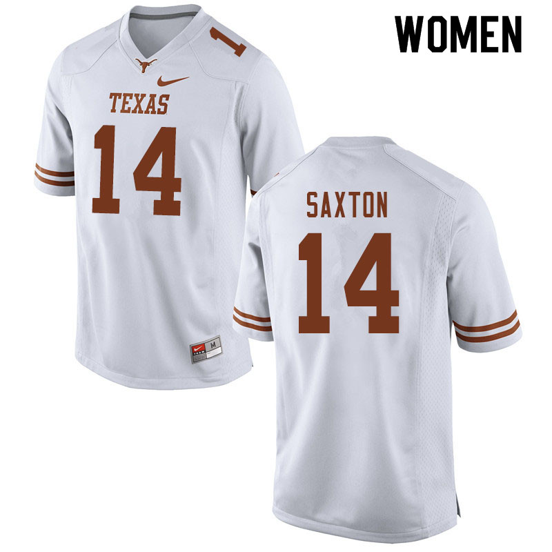 Women #14 Sam Saxton Texas Longhorns College Football Jerseys Sale-White